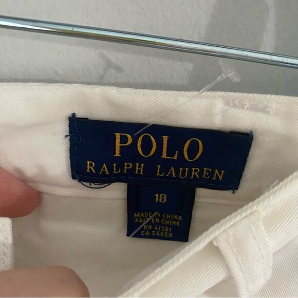 Polo Ralph Lauren boys’ High Waist White Straight Cut Denim Pants size 18 - Picture 4 of 7